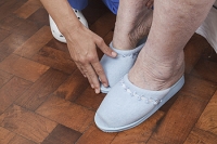 Washing, Drying, and Inspecting Elderly Feet